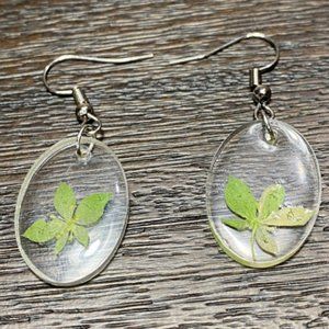 Resin Leaf Earrings